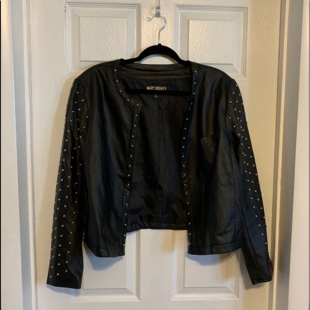 Studded faux leather jacket